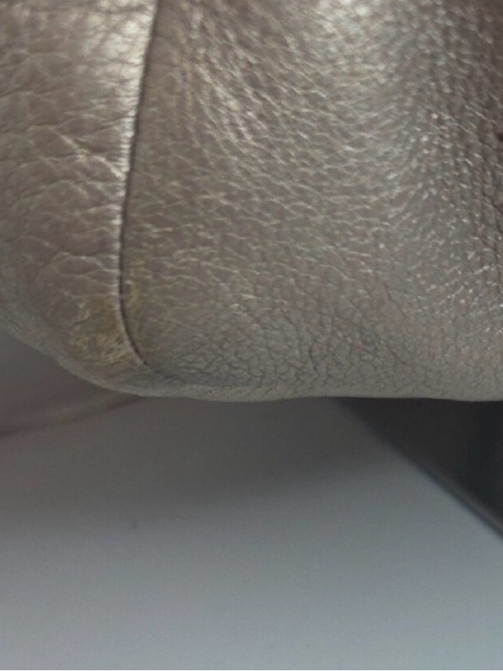 Coach Madison Maggie Metallic Taupe Leather Hobo Bag - Picture 5 of 11